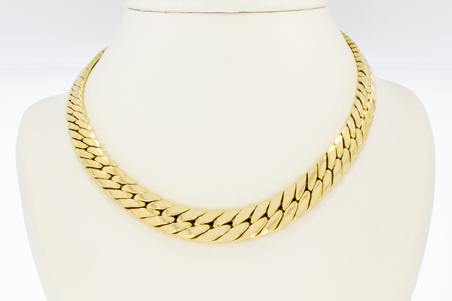 750 Panzer Damen Goldkette - 45,5 cm