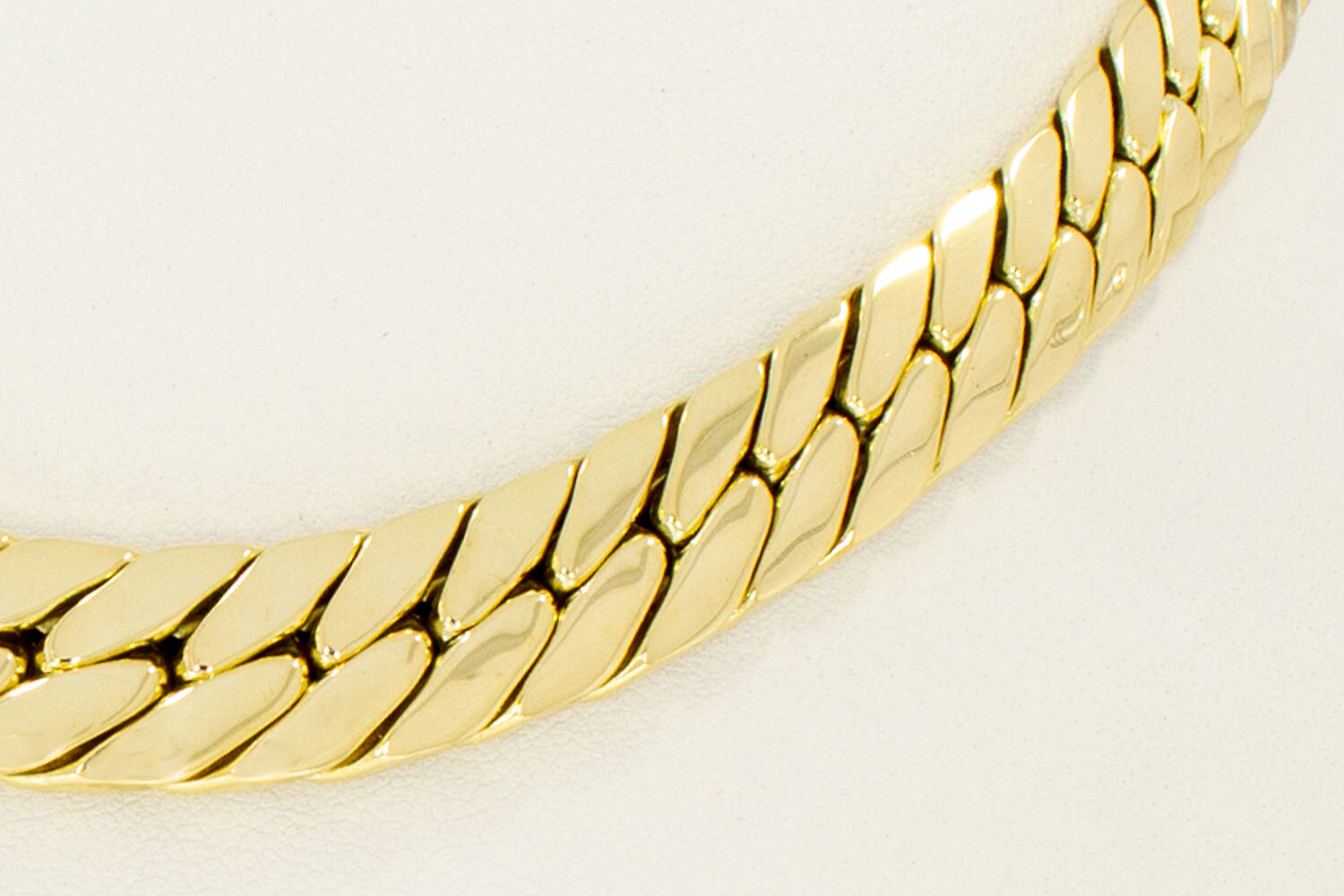 750 Panzer Damen Goldkette - 45,5 cm