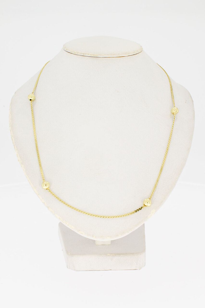 S- Gliederkette 14 Karat Gold - 38,3 cm
