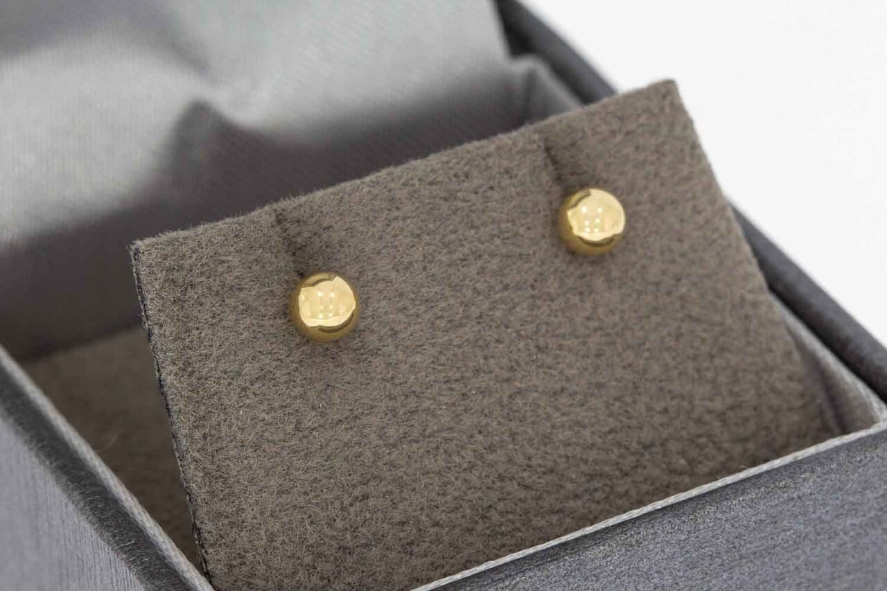 585 Goldene Damen Ohrstecker - 0,4 cm