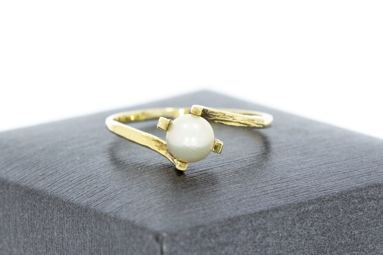 Perlenring Damen 14 Karat Gelbgold - 18,3 mm