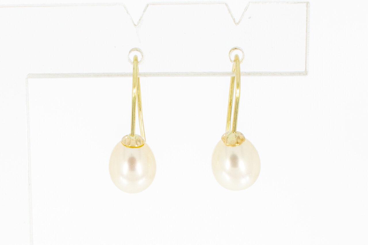 14 Karat  Gold Perlen Ohrhänger Damen - 1,9 cm