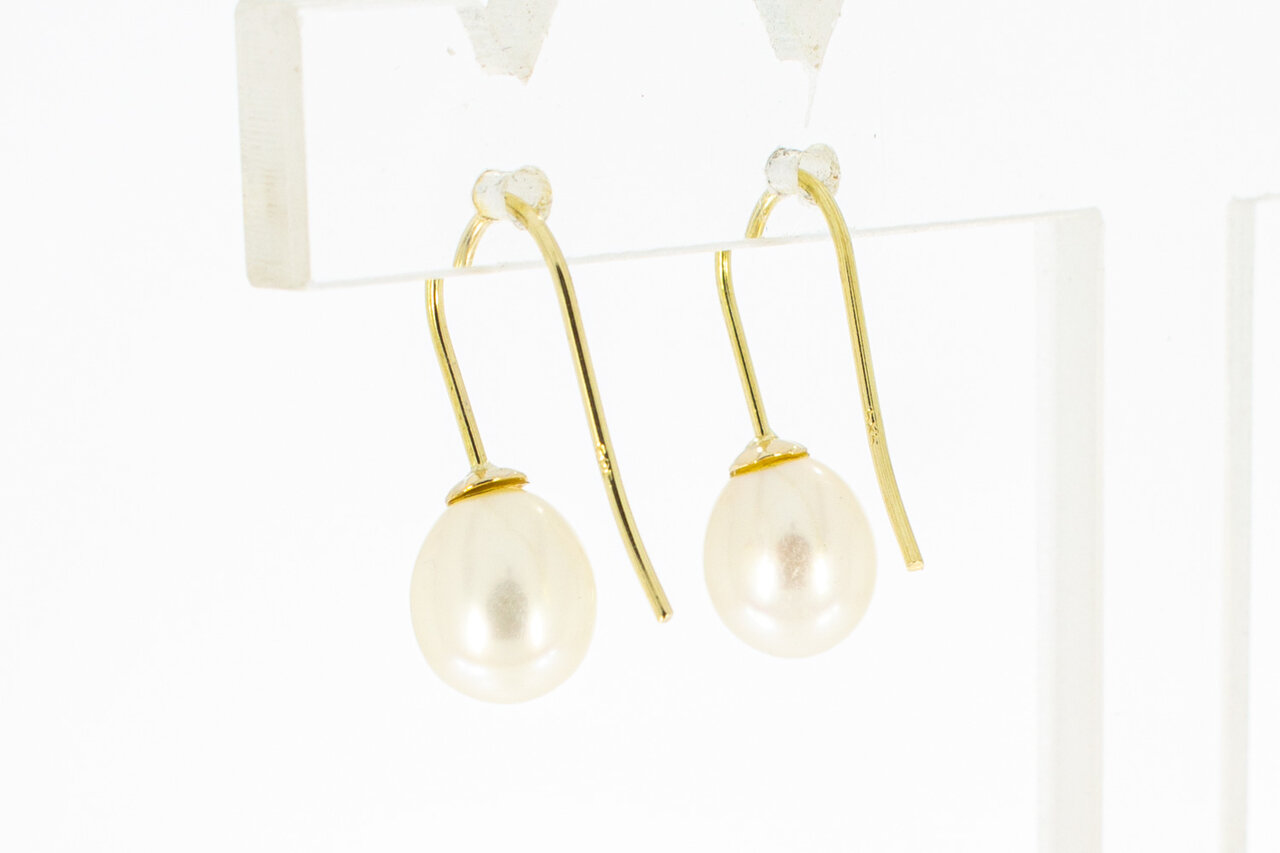 14 Karat  Gold Perlen Ohrhänger Damen - 1,9 cm