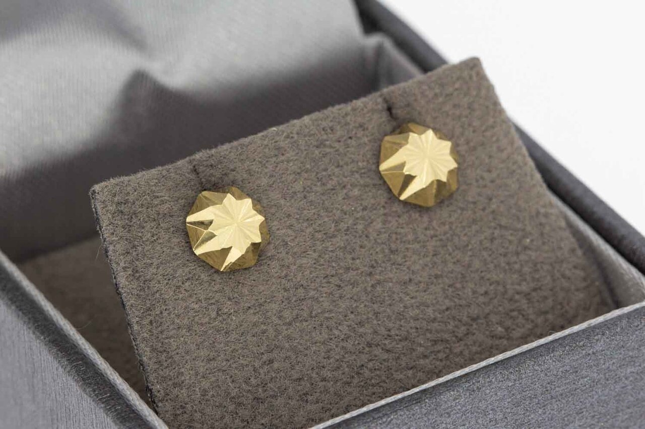 Damen Ohrstecker 14 Karat Gold - 0,6 cm