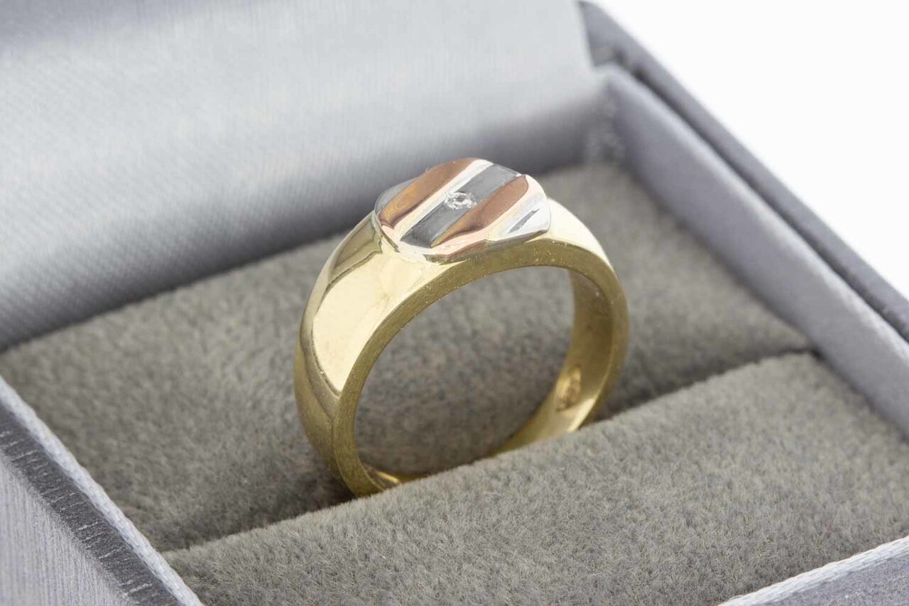 Pinky Zirkonia Ring 14 Karat - 14,6 mm