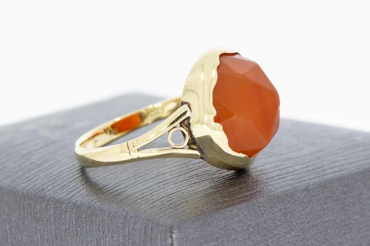 Karneol Ring 14 Karat Gold - 17,9 mm