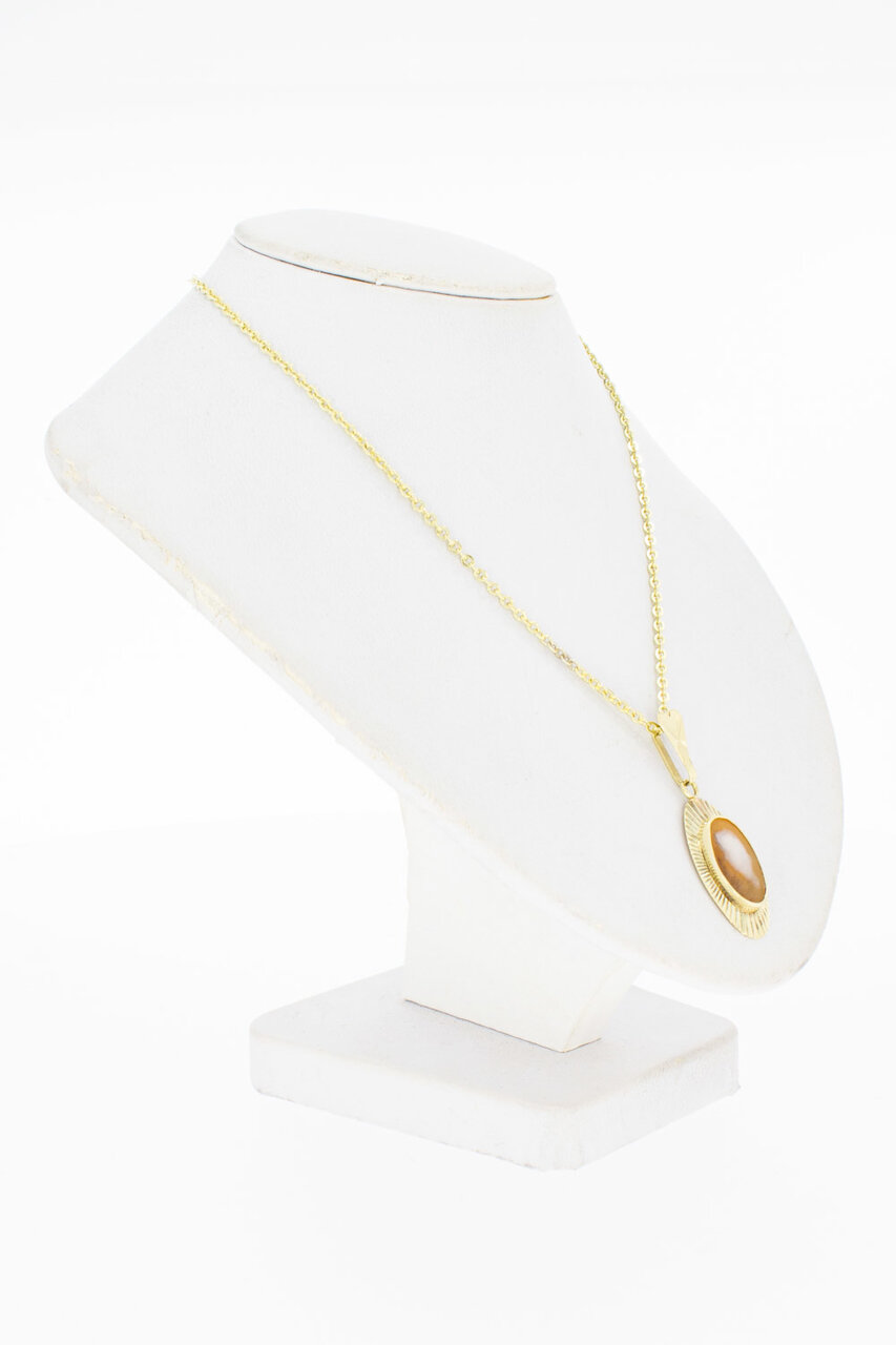 14 Karat Gold Kamee Anhänger Damen