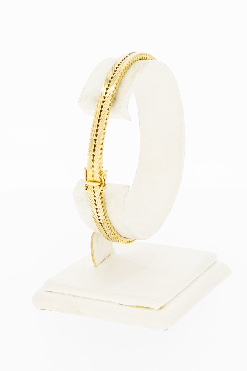 Edelstein Armband 14 Karat Gold - 19 cm