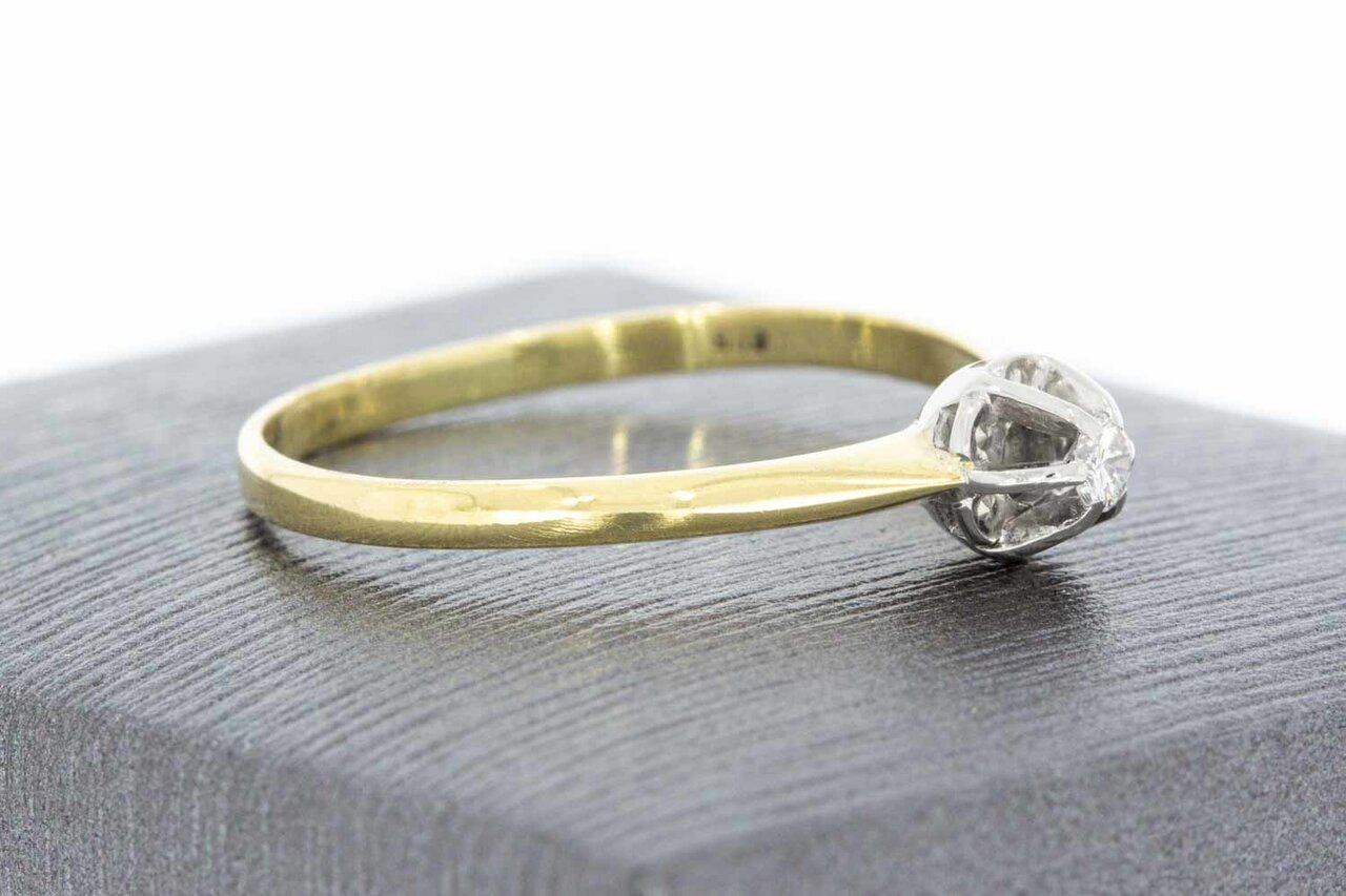 Diamant Ring Damen 14 Karat Gold - 19,5 mm