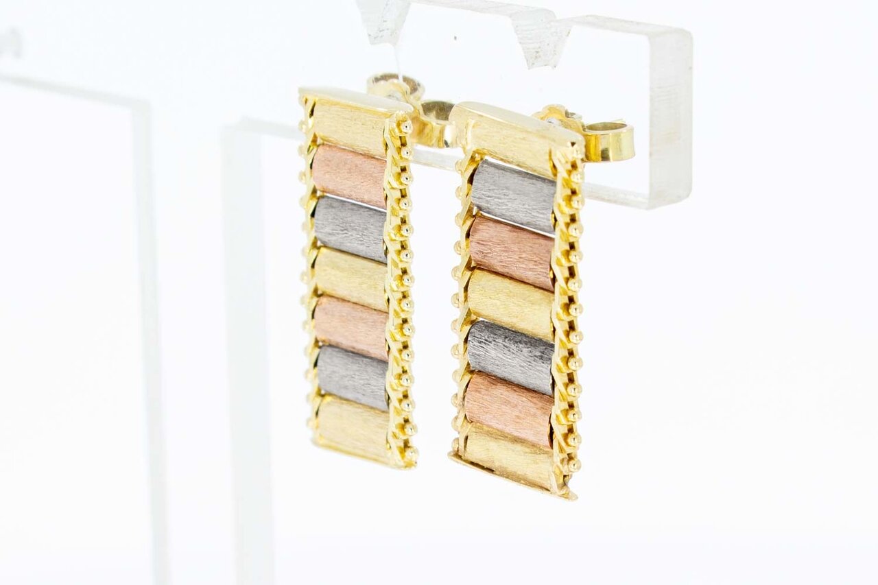 14 Karat goldene Ohrhänger Damen - 2,1 cm