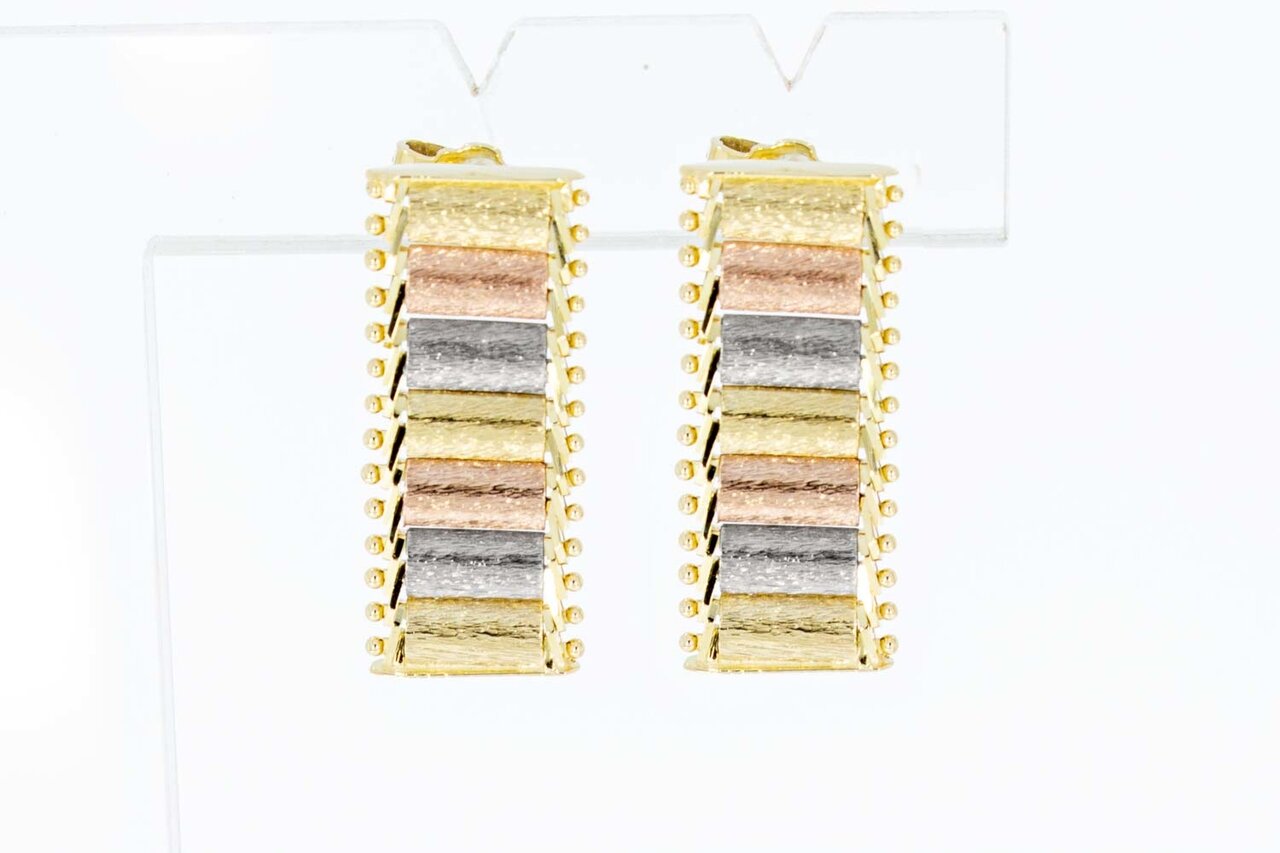 14 Karat goldene Ohrhänger Damen - 2,1 cm