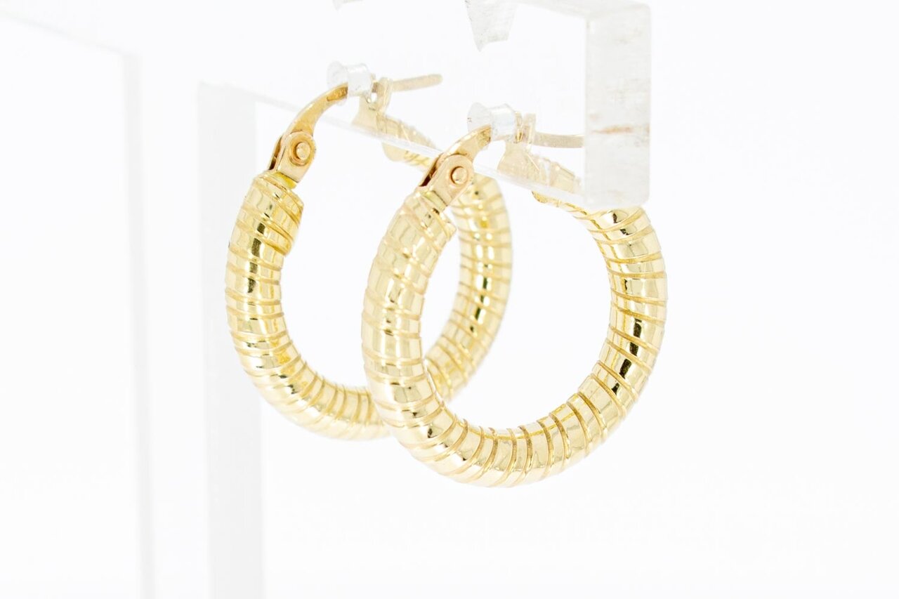 Damen 585 Gelbgold Ohrringe - 1,8 cm