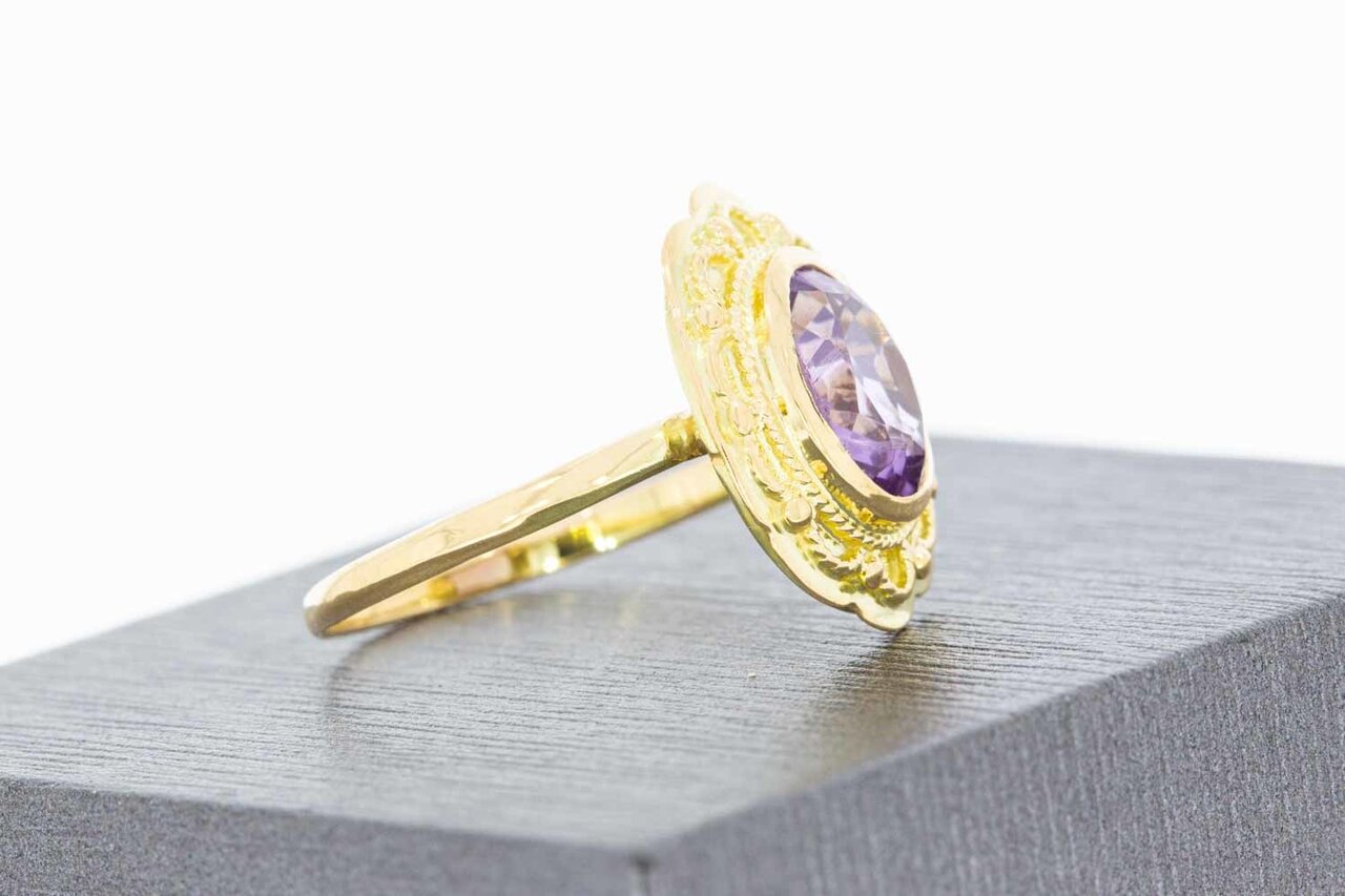 Amethyst Ring Damen 585 Gold - 18,4 mm