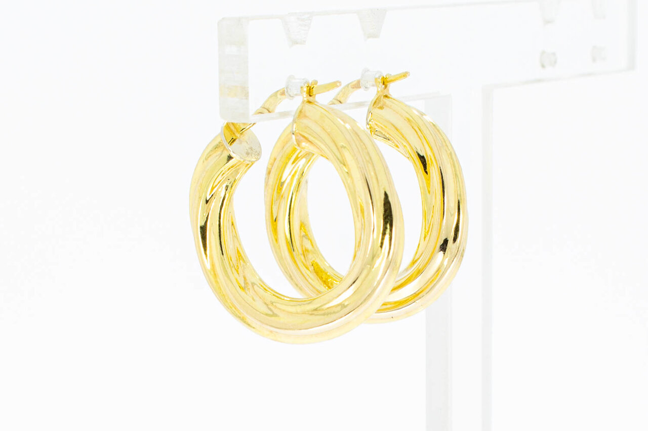 Gedrehte Gold Kreolen 14 Karat - 2,4 cm