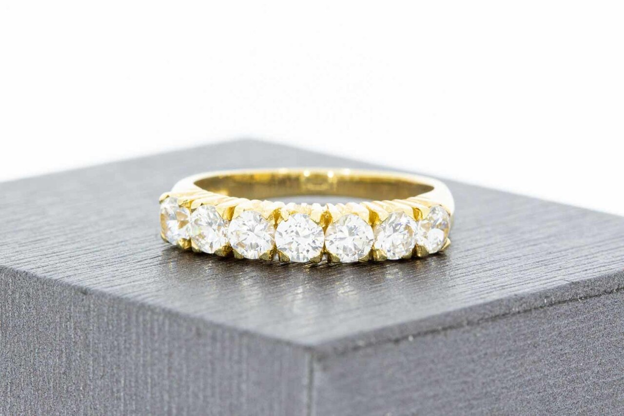 Zirkonia Damenring 14 Karat Gold - 17,5 mm