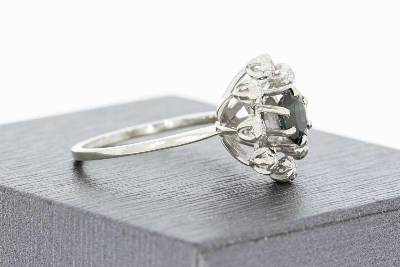 18 Karat Gold Saphir Damenring - 17,1 mm