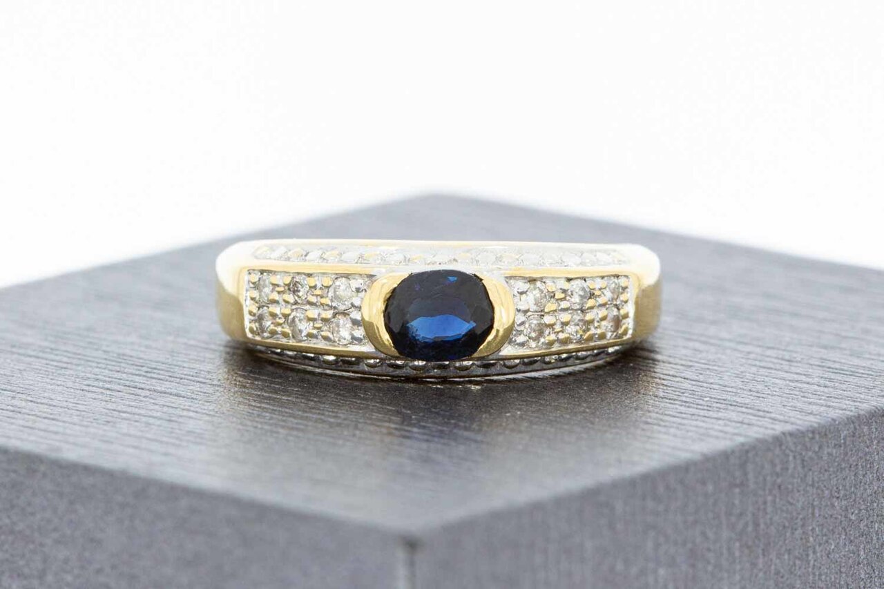 Edelstein Damenring 18 Karat Gold - 16,4 mm