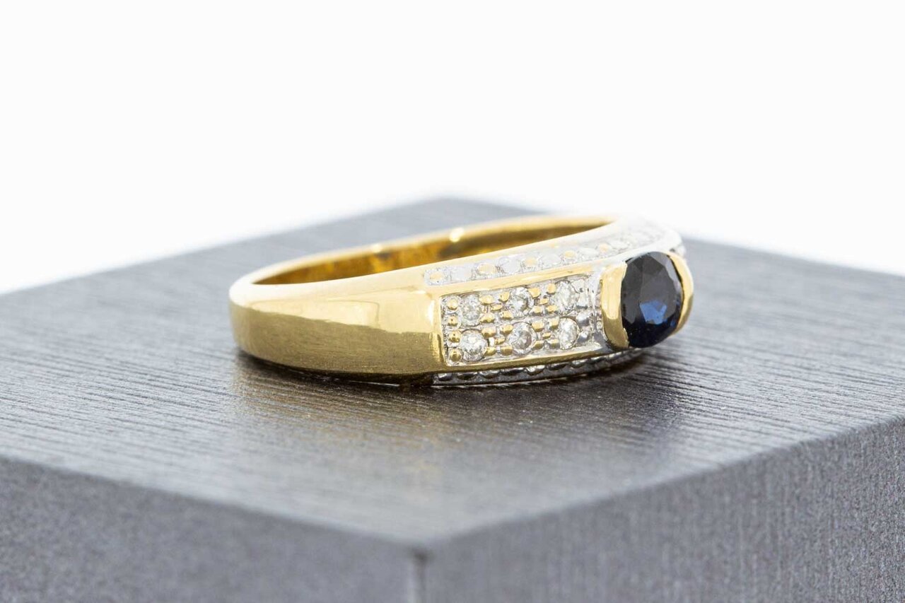 Edelstein Damenring 18 Karat Gold - 16,4 mm