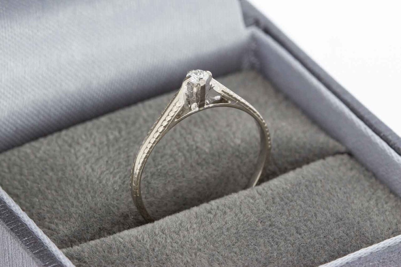 Diamant Ring Damen 18 Karat Gold - 16 mm