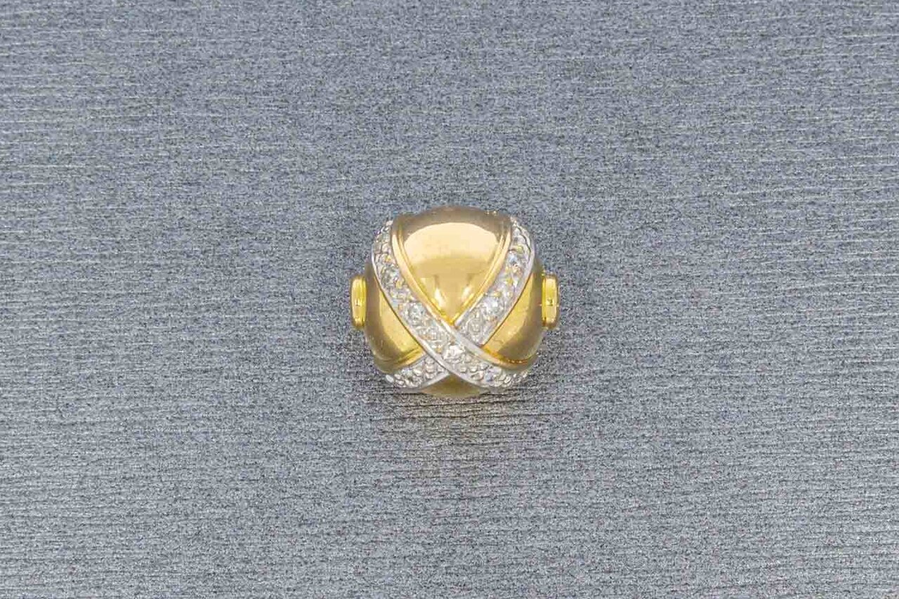 585 Damen Goldanhänger mit Diamant - 1,5 cm