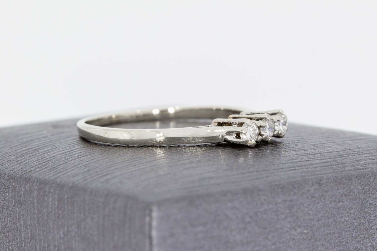 14 Karat Goldene Diamant Ring - 17,2 mm