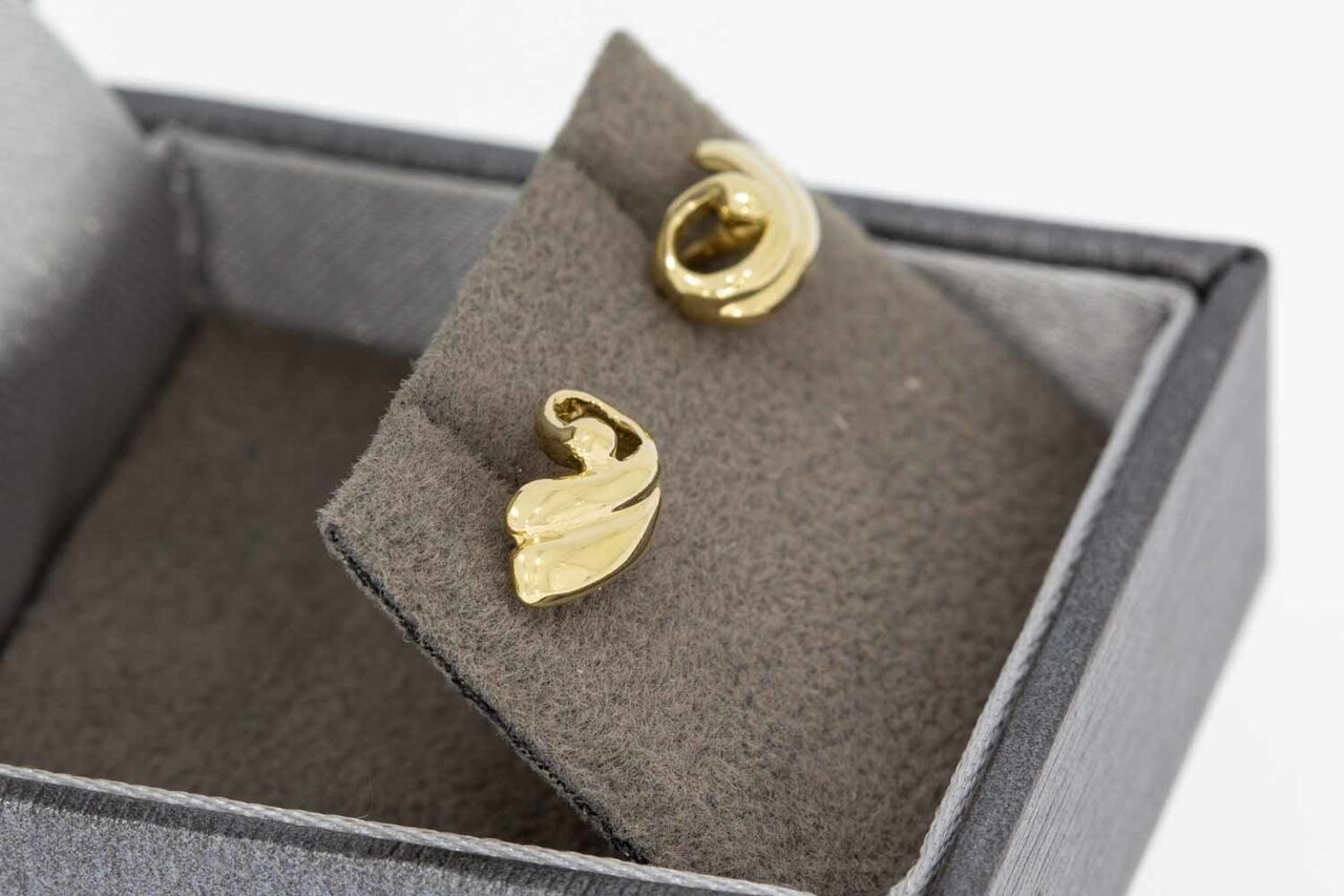 14 Karat Fantasy Gold Ohrstecker - 1 cm
