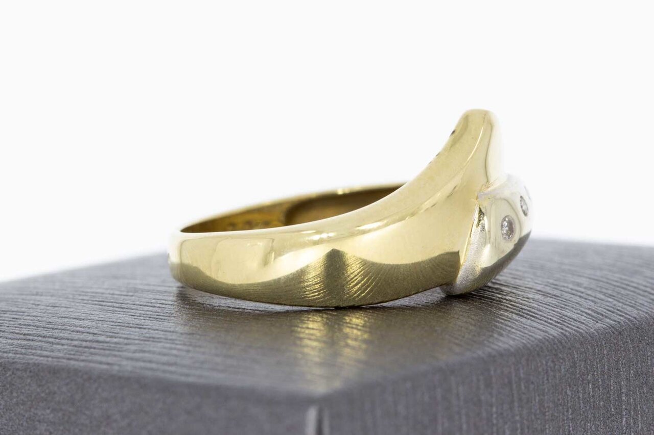 14 Karat Diamant Goldring - 17,9 mm