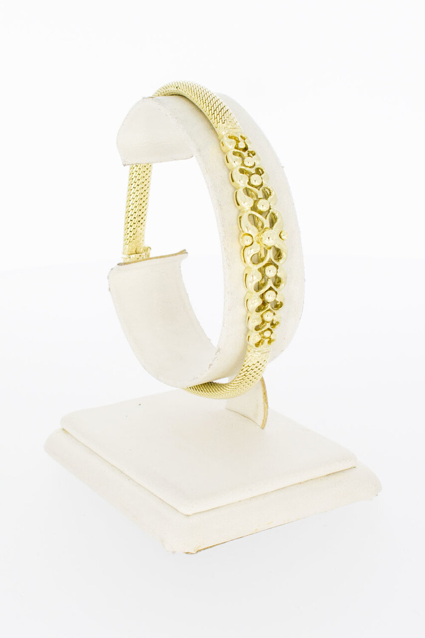 Geflochtenes Damen Goldarmband - 19,5 cm