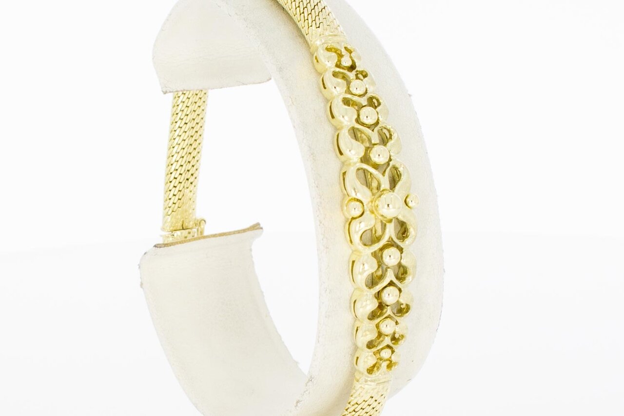 Geflochtenes Damen Goldarmband - 19,5 cm