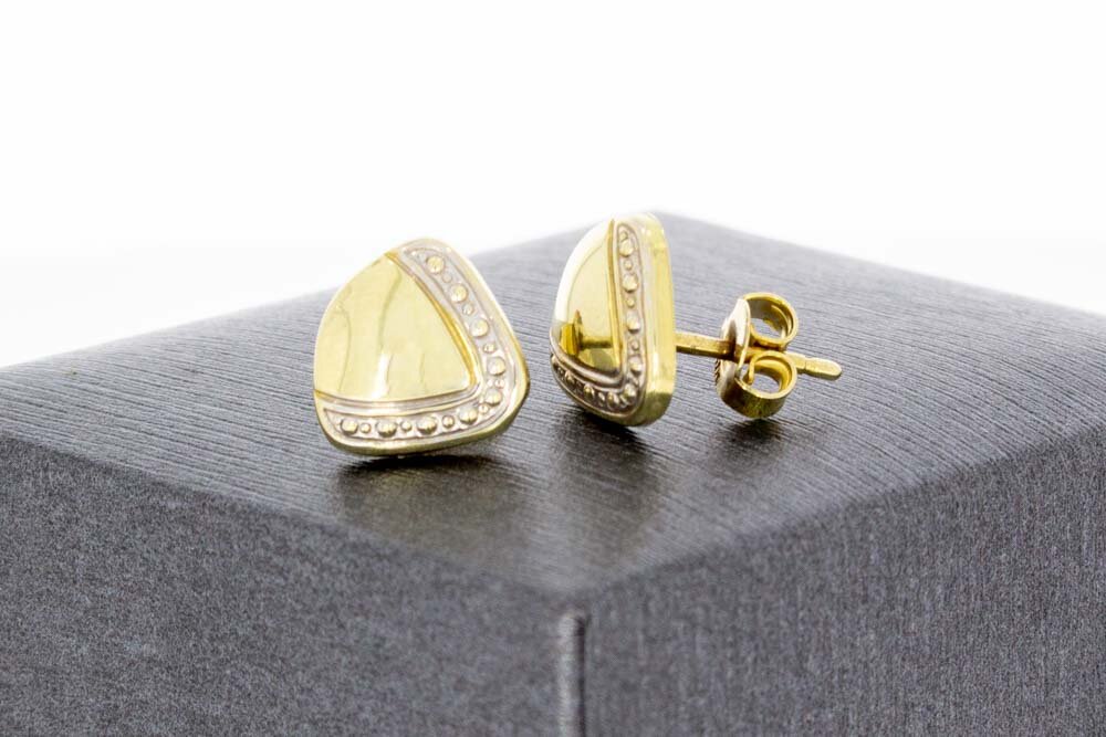 14 Karat Bicolor Damen Gold Ohrstecker