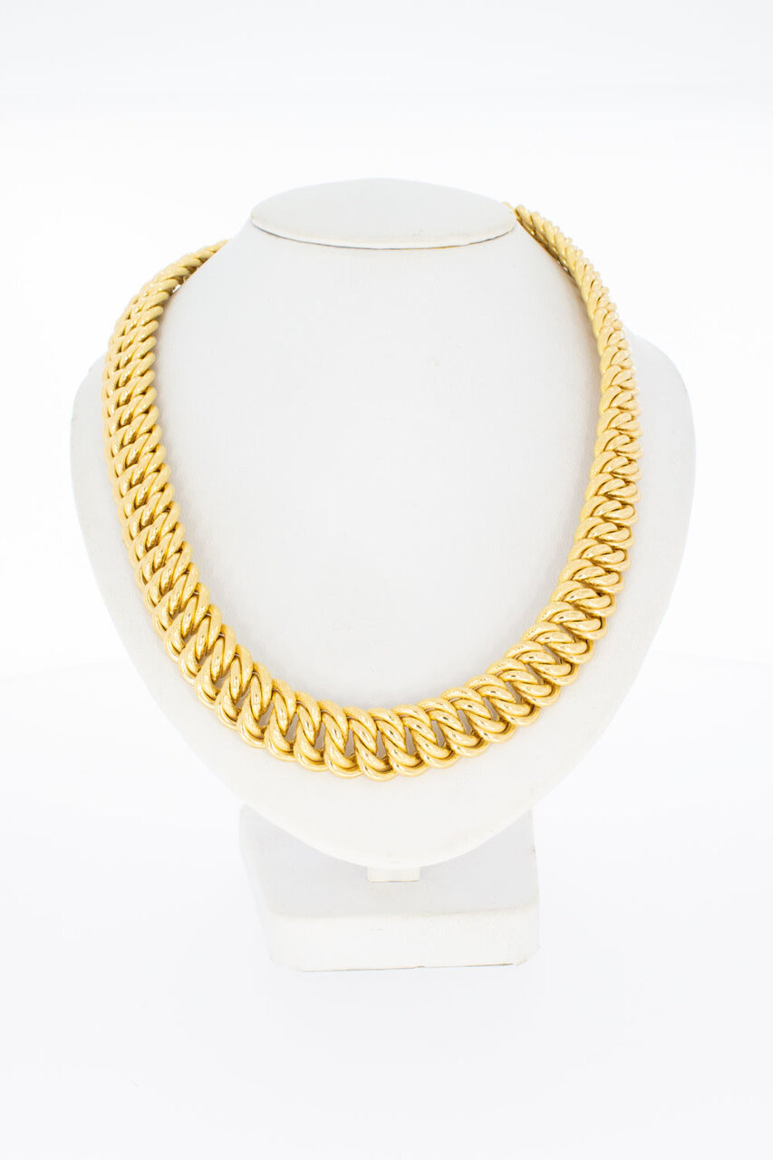 18 Karat geflochtene Damen Goldkette - 46 cm