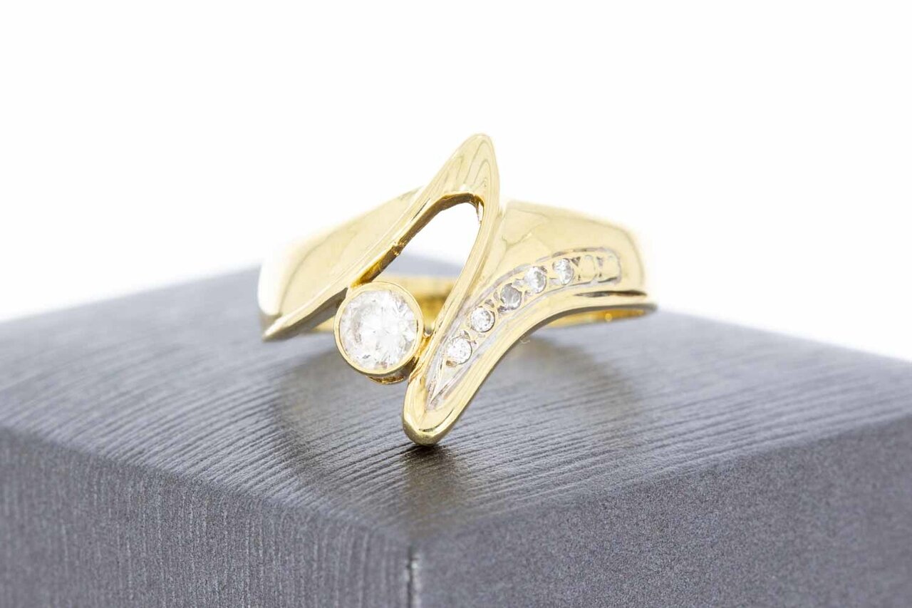 14 Karat geschwungene Goldring - 16,6 mm