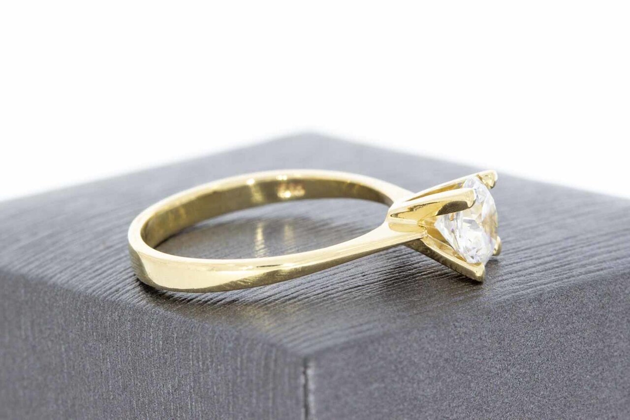 Saphir Ring Damen 14 Karat Gold - 18.2 mm