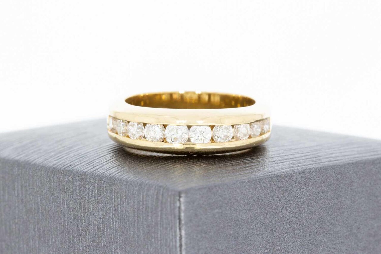 585 Goldring mit Diamant - 17,2 mm