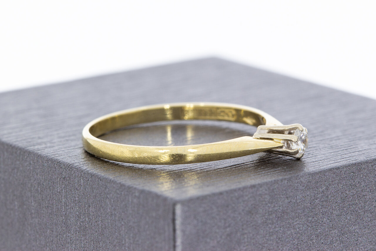 Diamant Ring Damen 14 Karat Gold - 19 mm