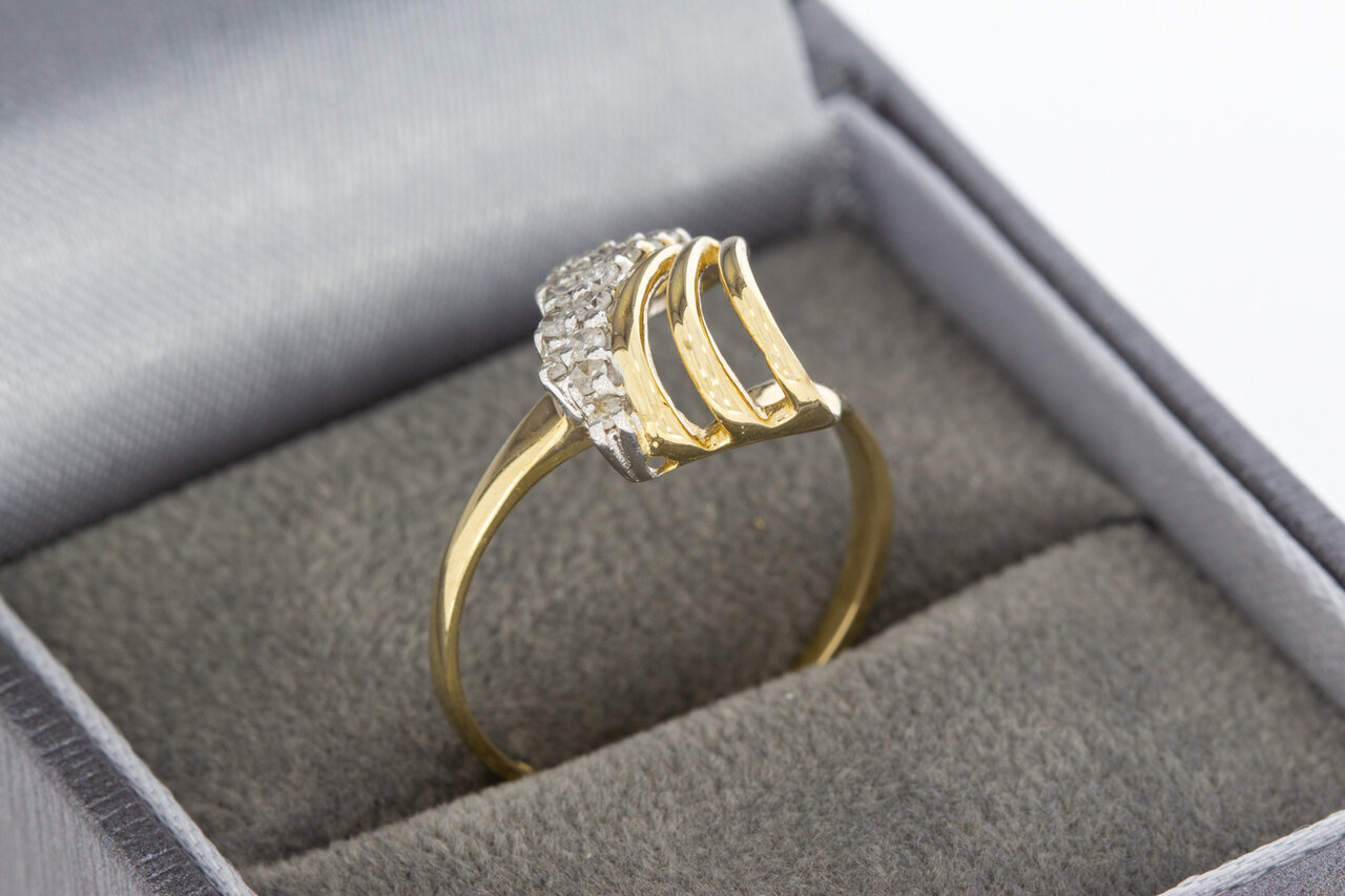 Damen Diamantring 14 Karat Gold - 16,8 mm