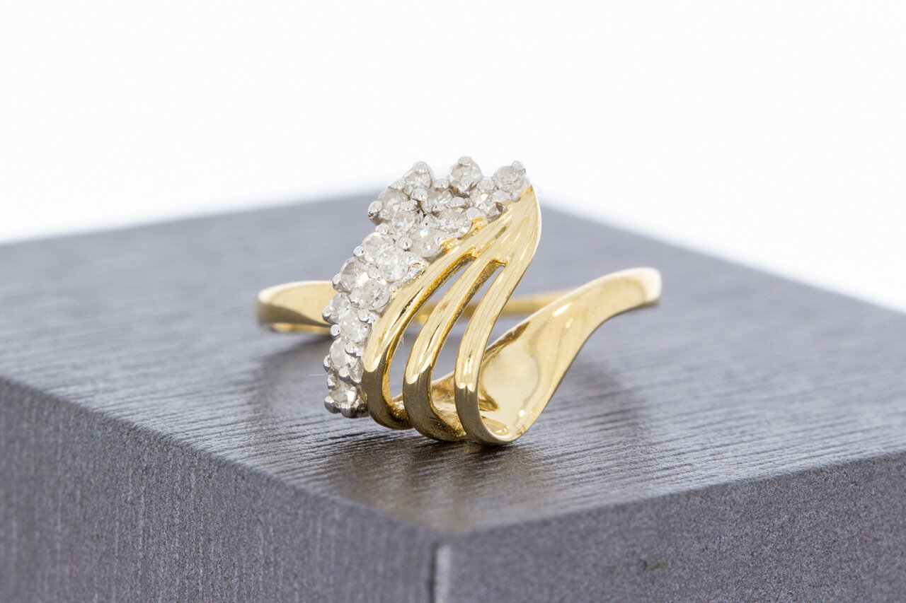 Damen Diamantring 14 Karat Gold - 16,8 mm