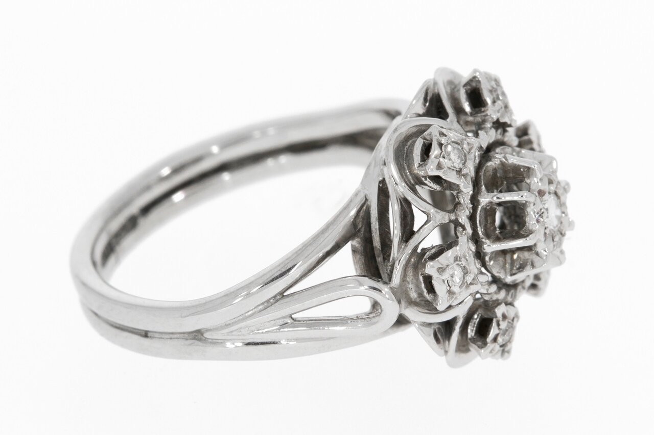18 Karaat gouden diamant dames ring -16,8 mm