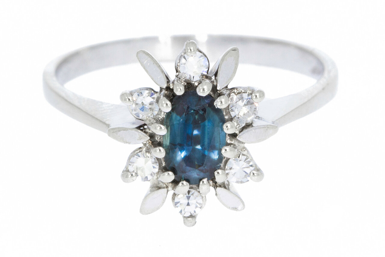 18 Karat Edelstein Damenring - 16,5 mm