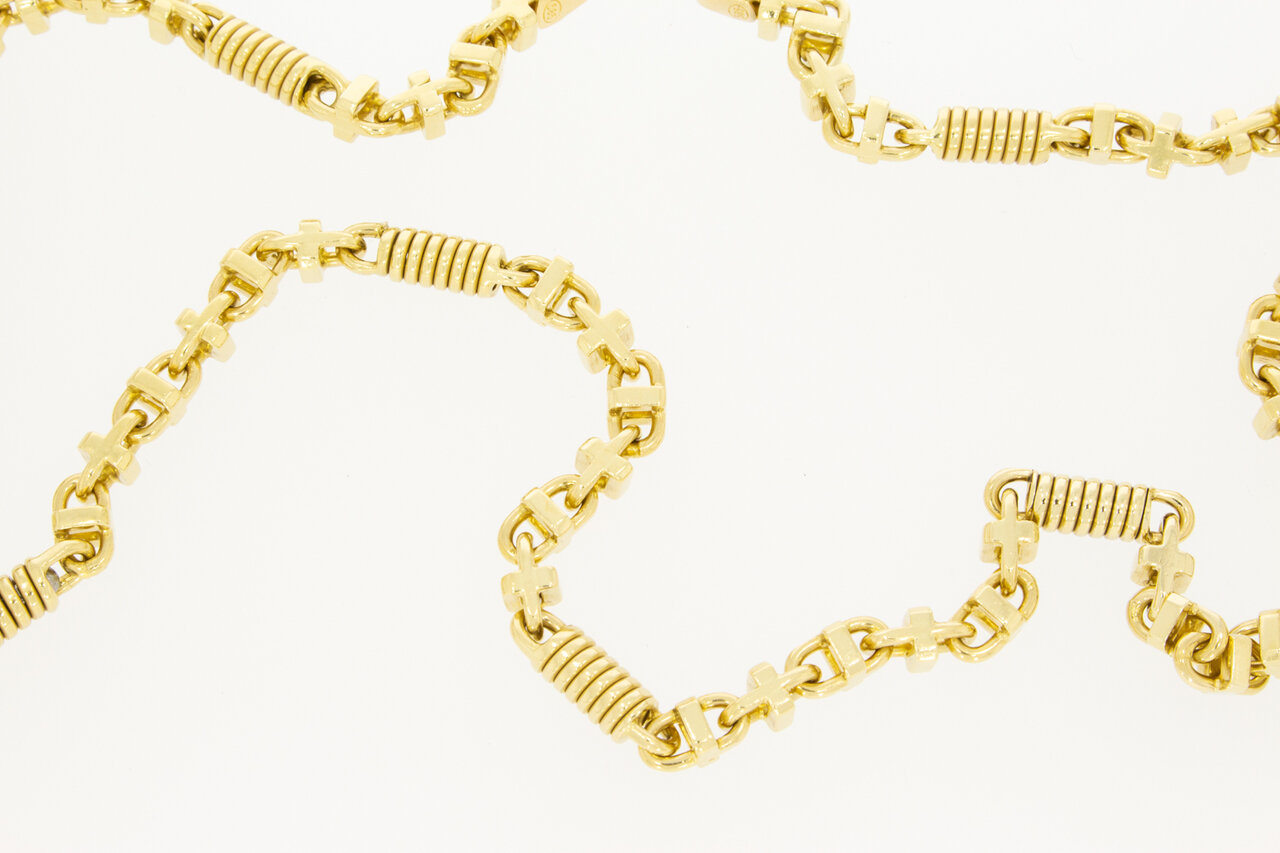 14 Karat gelbgold Monte Carlo Konigskette - 64 cm