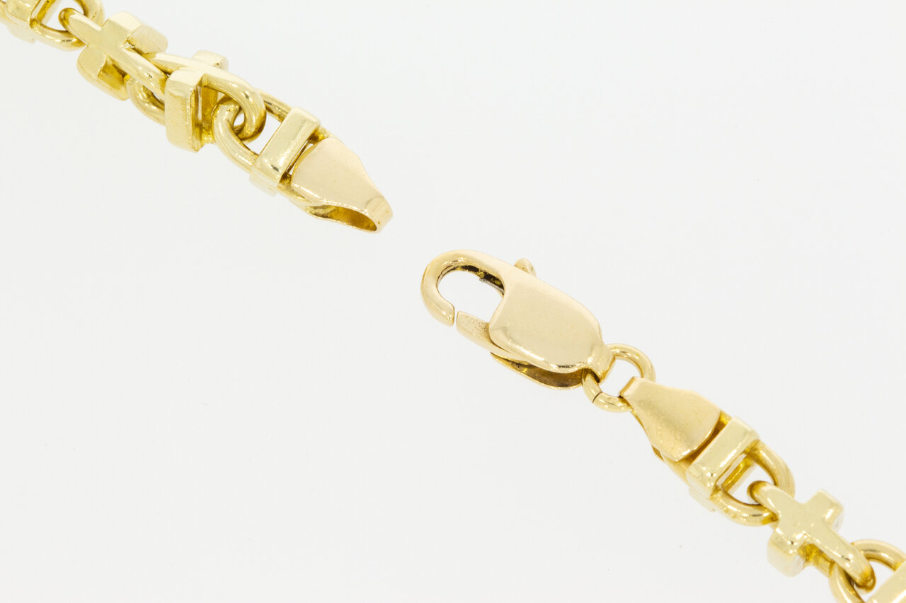 14 Karat gelbgold Monte Carlo Konigskette - 64 cm