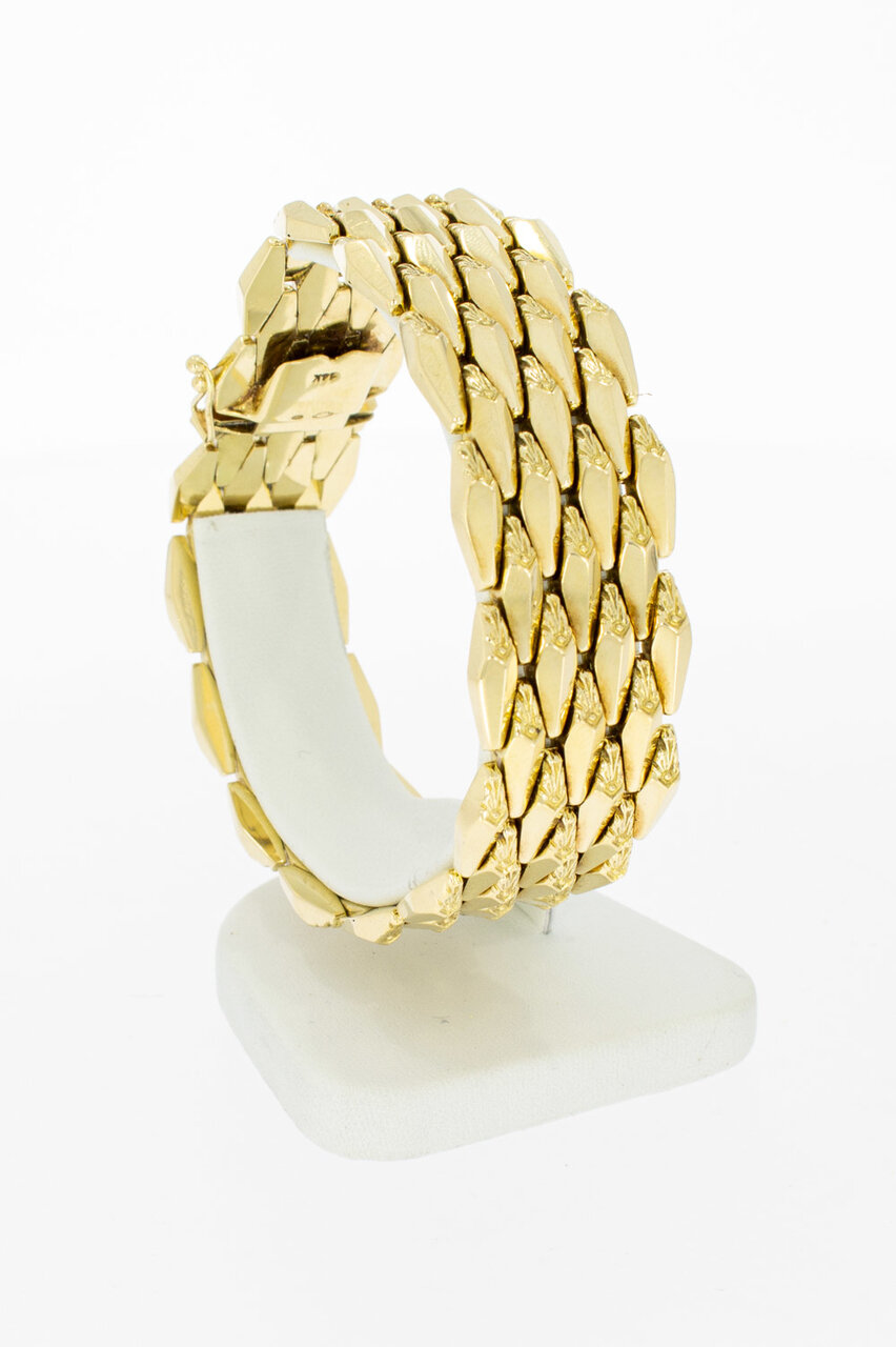 14 Karat Gold breites Armband - 19,9 cm