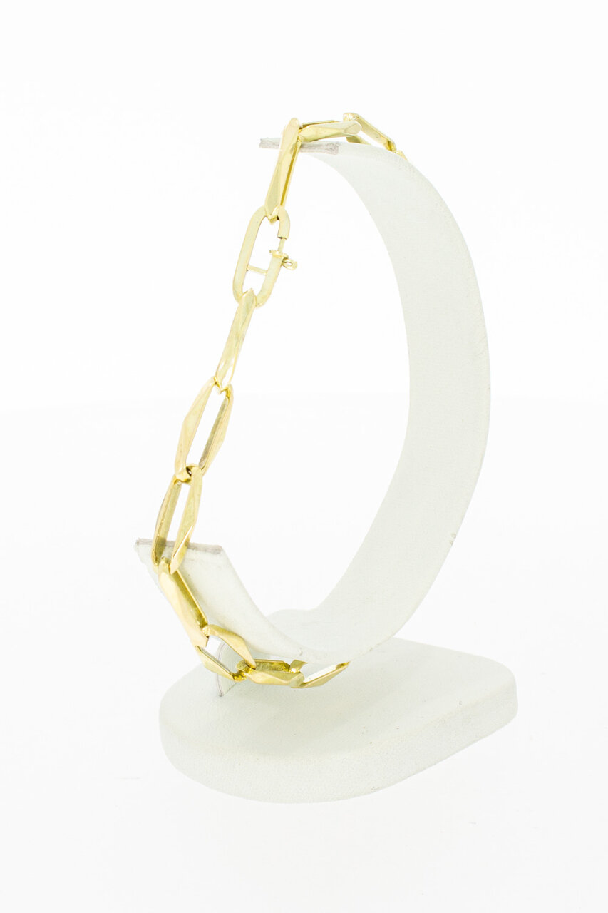 Paperclip Goldarmband 14 Karat Gold - 20,7 cm