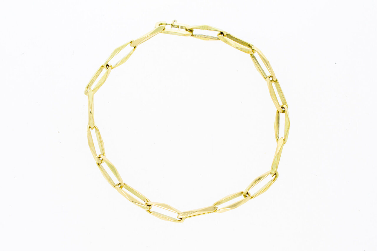 Paperclip Goldarmband 14 Karat Gold - 20,7 cm