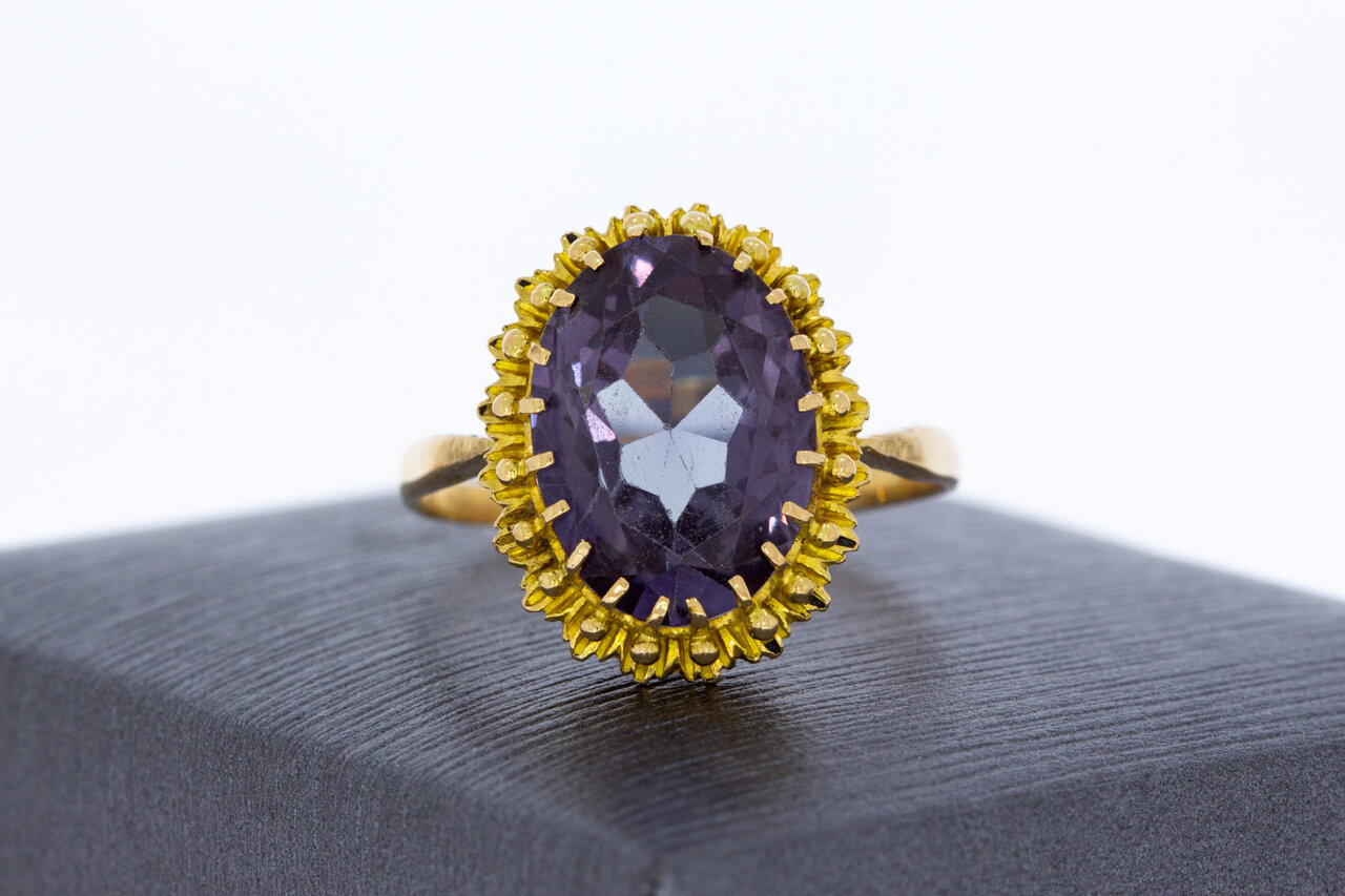 Amethyst-Ring 14 Karat Gold - 19 mm