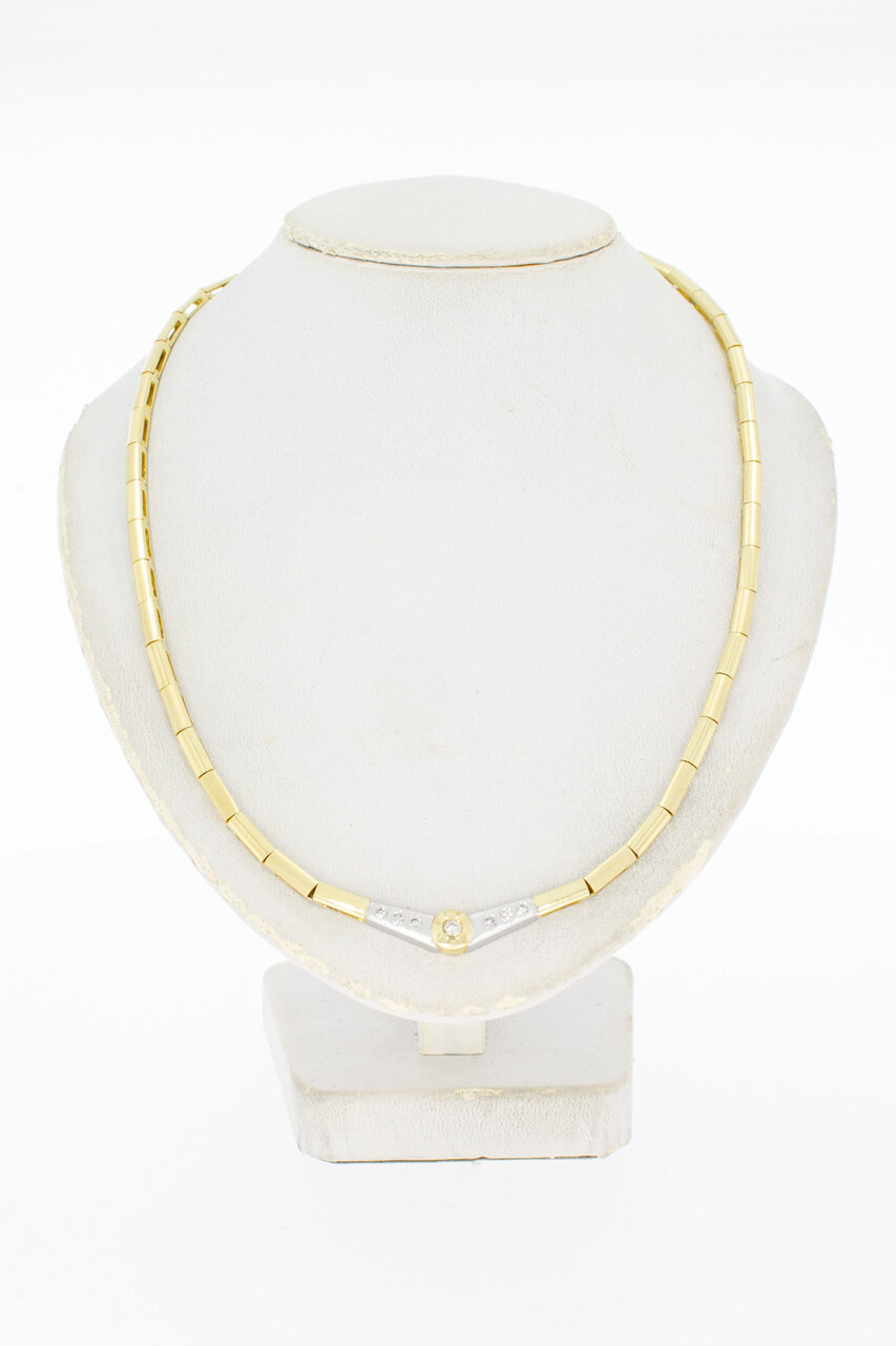 14 Karat Goldbarren Damenkette - 48 cm