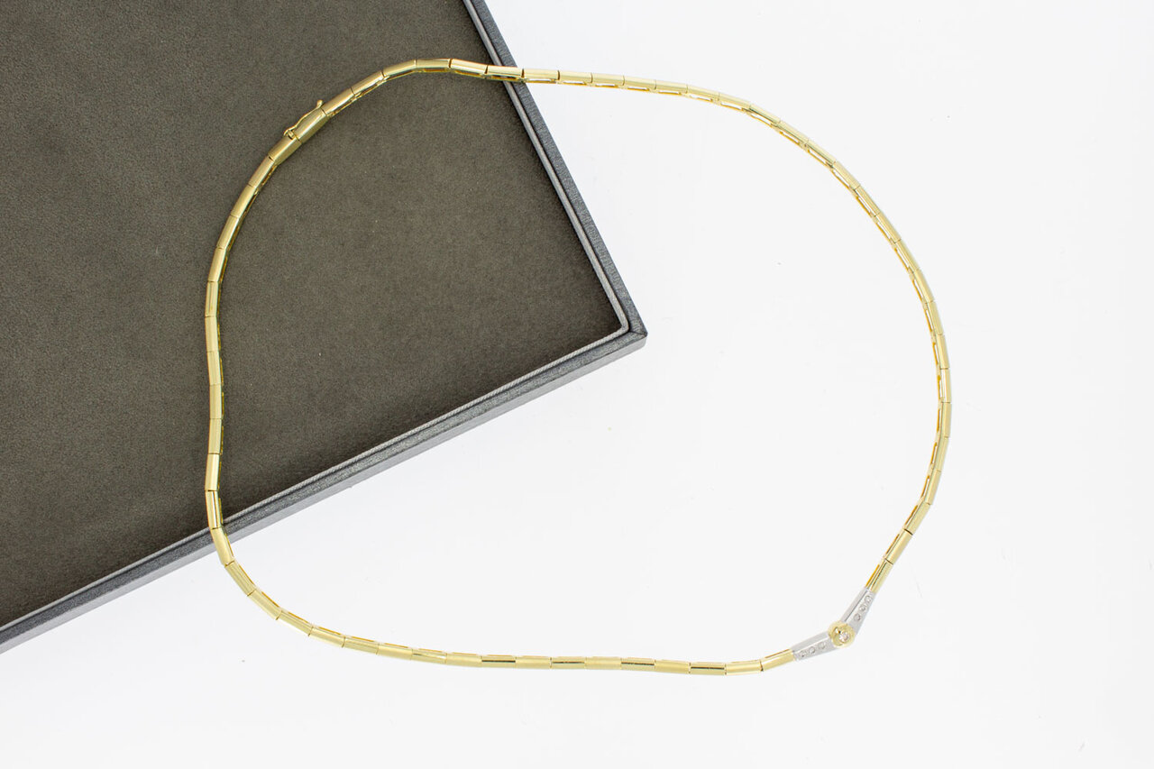 14 Karat Goldbarren Damenkette - 48 cm