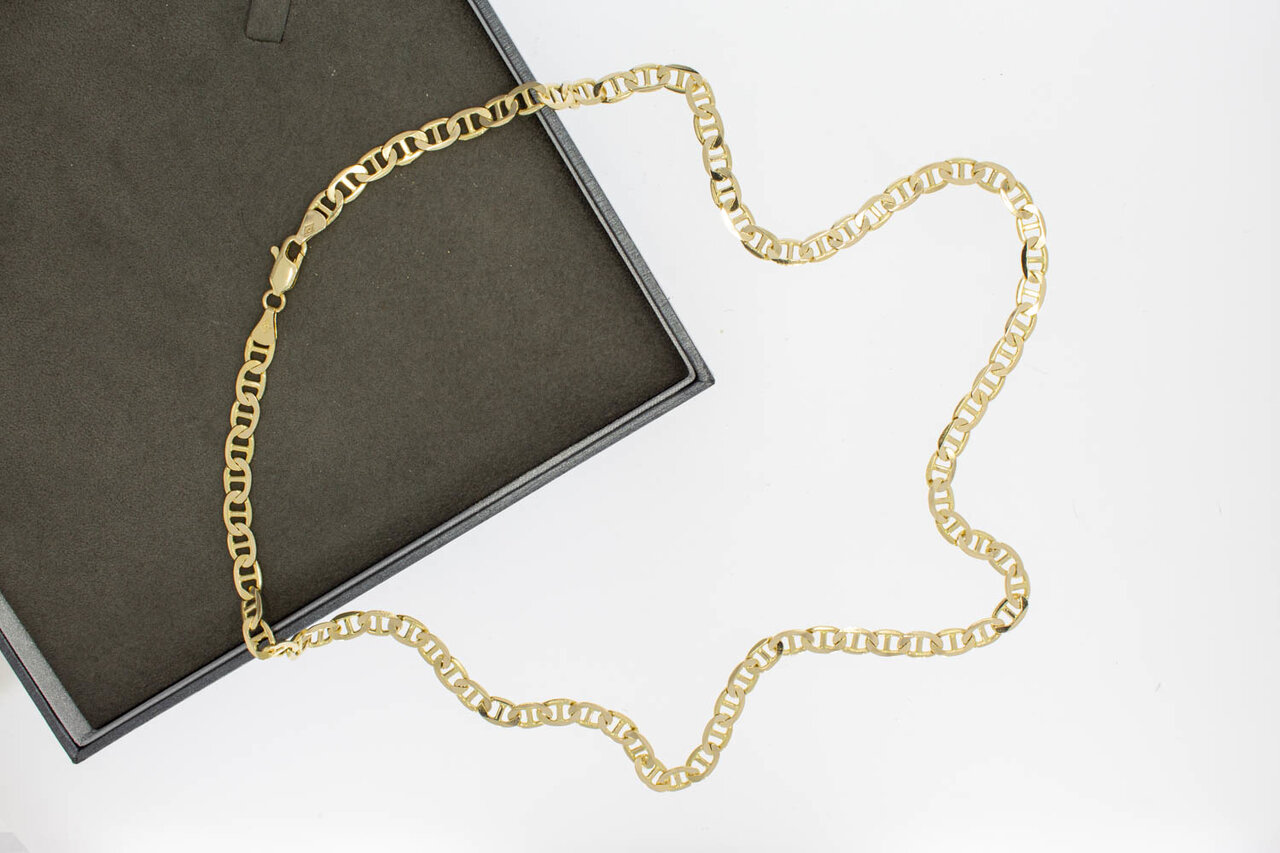 14 Karat Gold bicolor Ankerkette - 65,1 cm