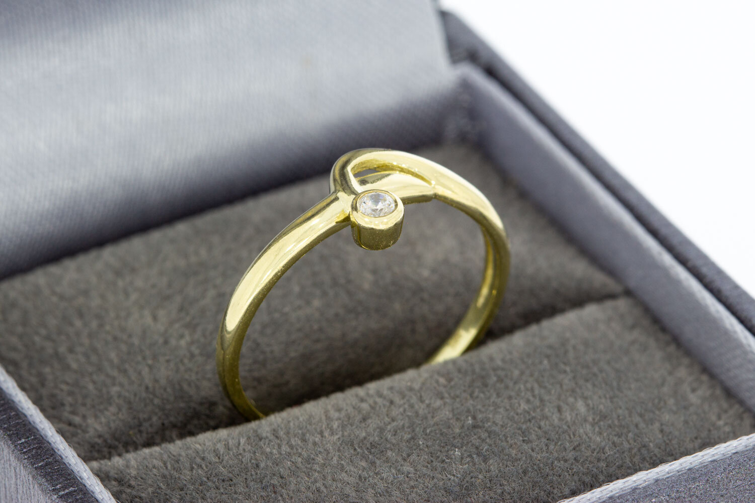 14 Karat Gold Diamantring - 17,6 mm