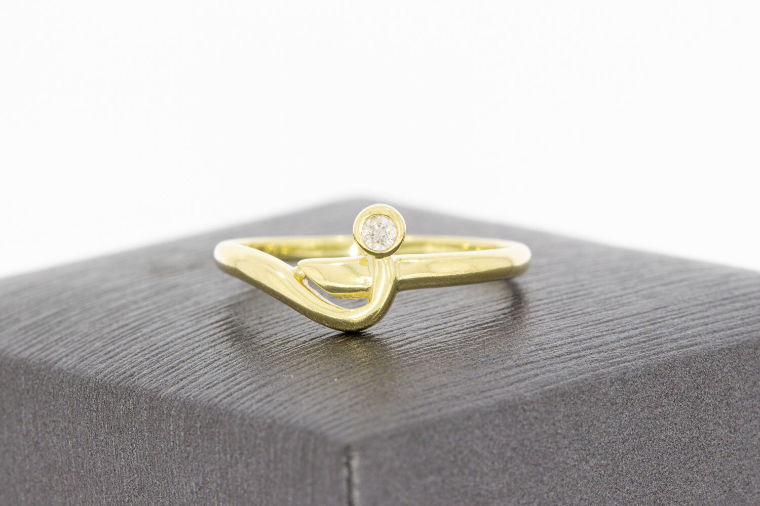 14 Karat Gold Diamantring - 17,6 mm